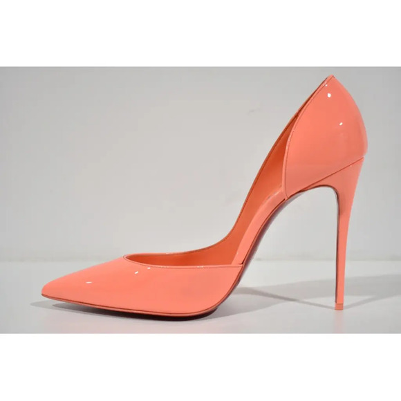 Christian Louboutin Iriza 100 Drag Orange Patent Leather D'Orsay Heel Pump 40 - Picture 8 of 12